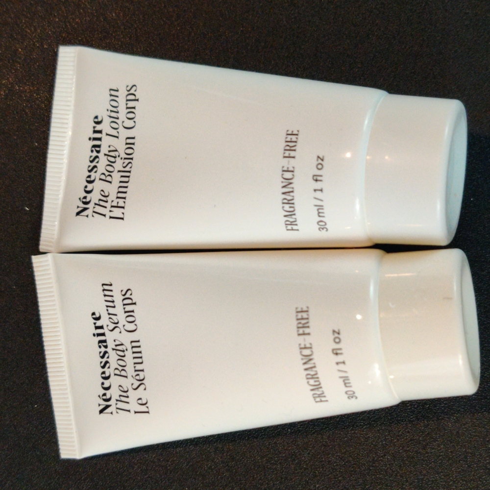 NEW Necessaire The Body Serum & Lotion DELUXE SAMPLE/TRAVEL SIZE PAIR (SET OF 2)